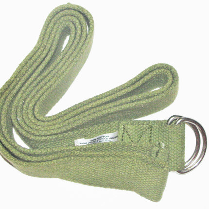 D-ring Handwoven cotton yoga Strap - 6'-1