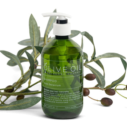 Hair Shampoo, Castile Style, Rose Geranium 500ml-0