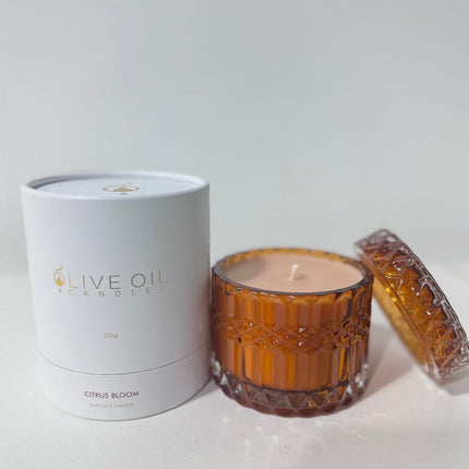 Premium Olive Oil Candle, Citrus Bloom, 215g-1