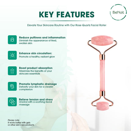 Rose Quartz Face Roller-2