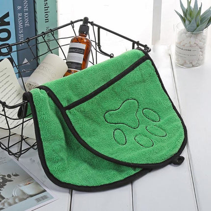 BeNat Pets. Dog Bath Towel Double Drop Pocket Design-3