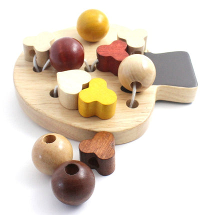 Lacing Threading Wooden Toy for Children-1