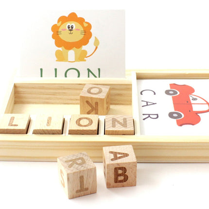 Wooden Cardboard for Learning English Words-0