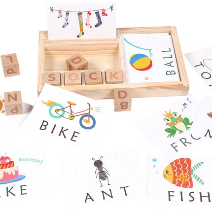 Wooden Cardboard for Learning English Words-2