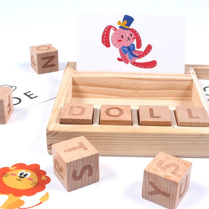 Wooden Cardboard for Learning English Words-4