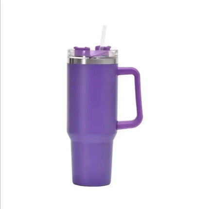 40oz 1200ML High Quality Insulated Tumbler with Handle Straw Double Wall Thermal Iced Travel Cup Coffee Cup Perfect Gift-9