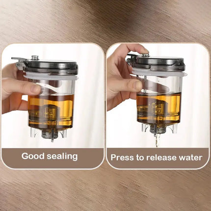 Glass Teapot with Press Tea Strainer | Heat-Resistant & Elegant Design-4