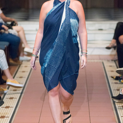 Serenity Indigo handprinted scarf-4