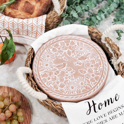 Bread Warmer & Basket - Garden Round-1