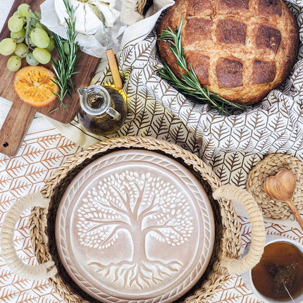 Bread Warmer & Basket - Tree of Life Round-1