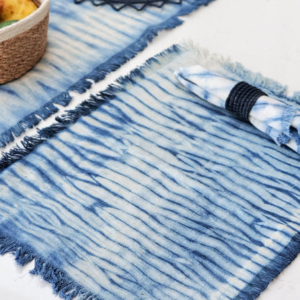 Tie Dye Cotton Placemat - Indigo Blue (Set of 4)-2