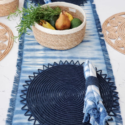 Tie Dye Cotton Napkin - Indigo Blue (Set of 4)-3