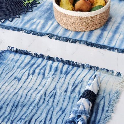 Tie Dye Cotton Placemat - Indigo Blue (Set of 4)-1