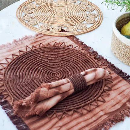 Surya Woven Palm Fiber Placemat - Brown (Set of 2)-2