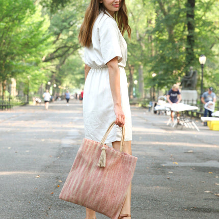 Nadi Jute Tote Bag - Red-2