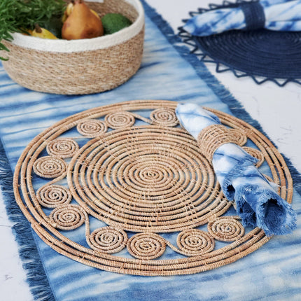 Tie Dye Cotton Napkin - Indigo Blue (Set of 4)-1