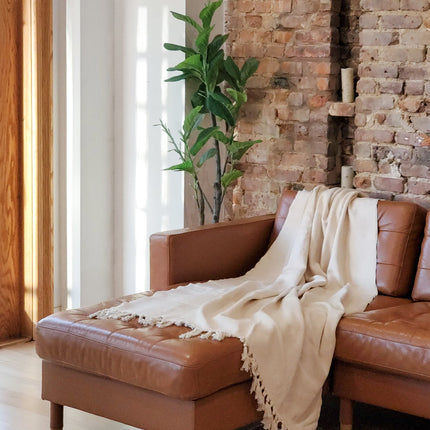 Artisanal Handwoven Cotton Throw Blanket-2