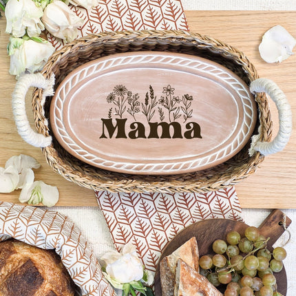 Bread Warmer & Basket - Mom Oval-2