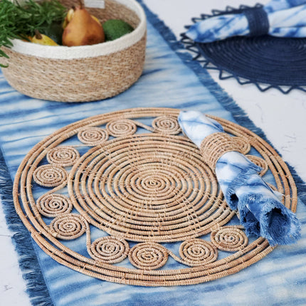 Bayu Woven Palm Fiber Placemat - Natural (Set of 2)-1
