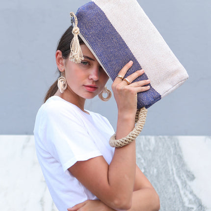 Block A Clutch - Blue-1