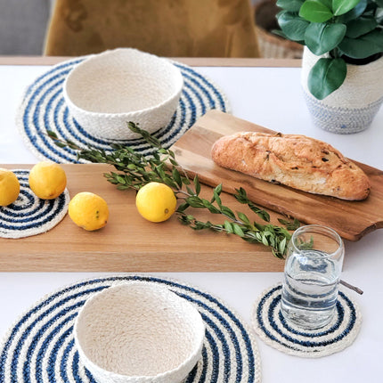 Kata Spiral Placemat - Blue (Set of 4)-1