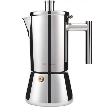 Stovetop Espresso Maker Stainless Steel Italian Coffee Machine Maker 4Cup 6.8 oz Induction Moka Pot-0