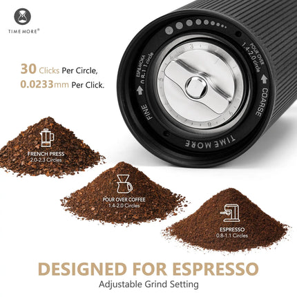 TIMEMORE Store Chestnut C3ESP PRO Manual Coffee Grinder Capacity 25g Hand Adjustable Steel Core Burr Send Cleaning Brush-3