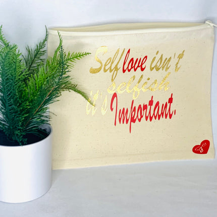 Self Love Isn't Selfish It's Important Canvas Tote-0