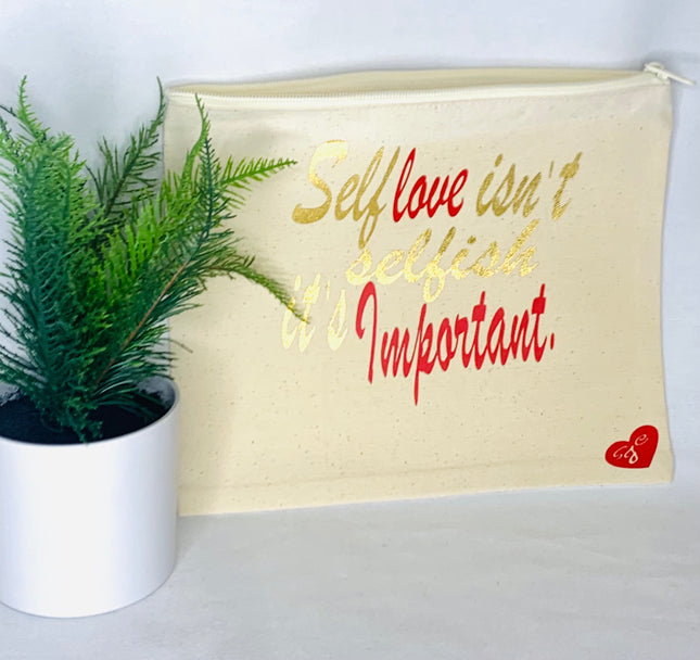 Self Love Isn't Selfish It's Important Canvas Tote-0