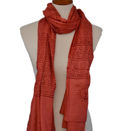 OM Yoga Meditation Mantra Prayer Shawl - Large-5
