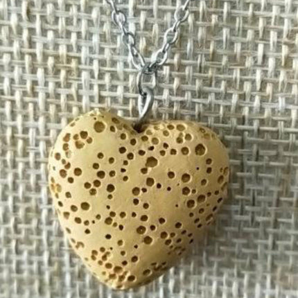 Heart Lava Aromatherapy Necklace-9
