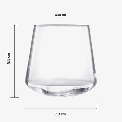 Rolling Un-Spillable Stemless Spinning Aerating Wine Glasses | Set of 2 | Spill-Proof Aerating Wine Glass, No Stem Tilted Glassware for Whiskey, Champagne, Cocktail, Water, Gift For Her, Him 13.5OZ-1