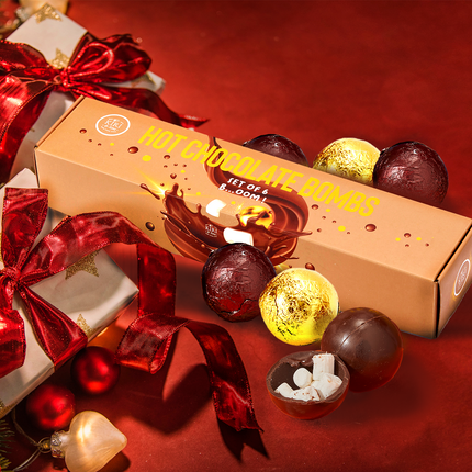 Hot Chocolate Bombs - Set of 6 - Delicious Cocoa Bombs Filled with Marshmallows - 2 Flavors Caramel & Fudge Brownie Candy - Classic Milk Chocolates Cocoa Bomb Gift Set - Delicious Gifts-1