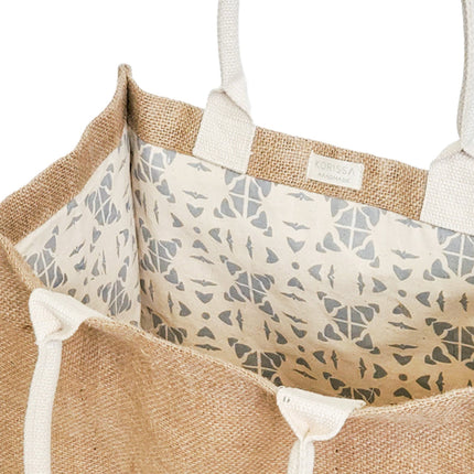 Jute Canvas Gift Bag With Pompom-3