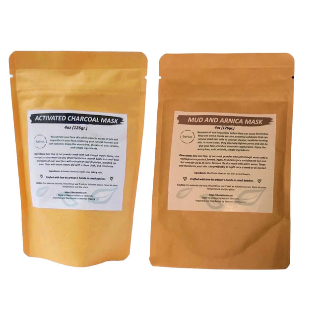 Activated Charcoal + Mud & Arnica Facial Masks Bundle-0