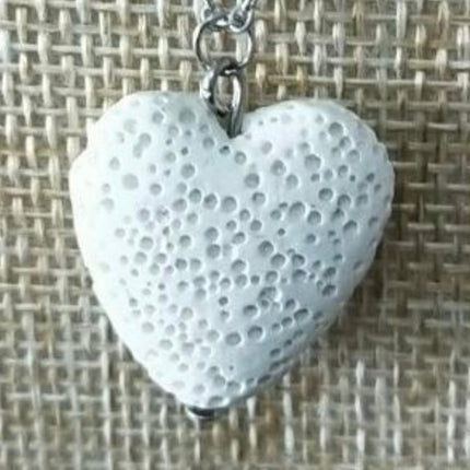 Heart Lava Aromatherapy Necklace-8
