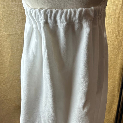 100% Cotton White Terry Velour Cloth Spa Wrap, Bath Towel Wrap-1