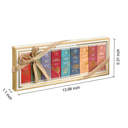 Kiri & Sons Hot Chocolate Gourmet Gift Set of 9 | 28G Per Flavor, 9 OZ Total | Flavors Include Caramel, Peppermint Mocha, French Vanilla, Gingerbread and More, Comes in Gift Box with Gold Bow-3
