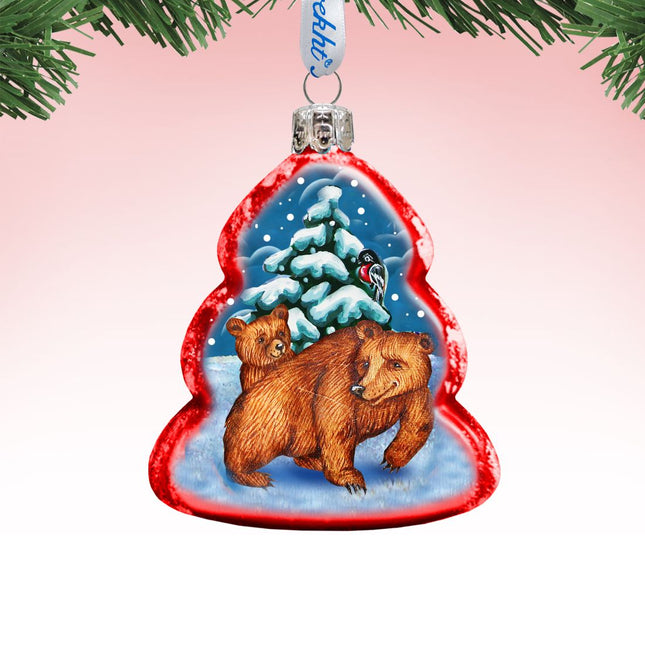 Grizzly Mercury Glass Ornament by G. DeBrekht - Wildlife Holiday Decor - 771021-0
