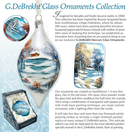 Wolves Tree Glass Ornament by G. DeBrekht - Wildlife Holiday Decor - 762-019-4