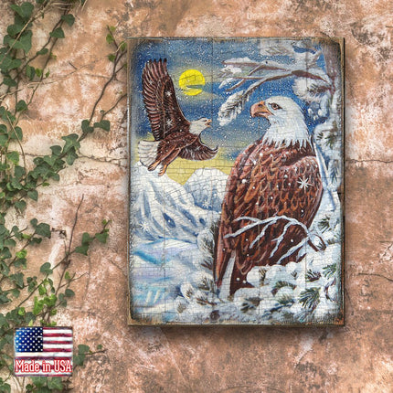 Eagle Art Wooden Wall Art by Nature Wonders - Nature Wildlife Decor  - 95219B-1