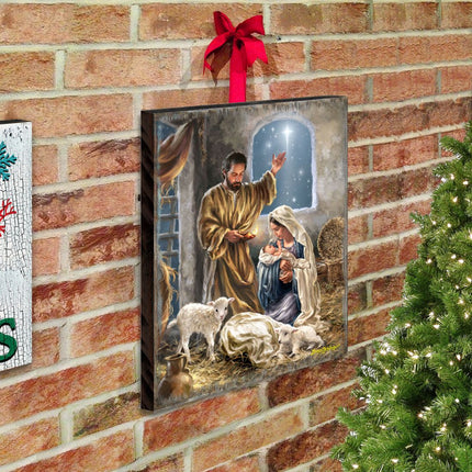 Regal Glory to God Wooden Wall Art by D. Gelsinger - Nativity Holiday Decor - 95677B-DG-1