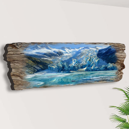 Majestic Glacier Wooden Wall Art by G. DeBrekht Coastal Decor - 8491105W-2