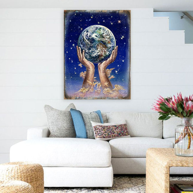 Weep of the World Fantasy Wooden Wall Art by Josephine Wall - Fantasy Decor - 852131-JW-0