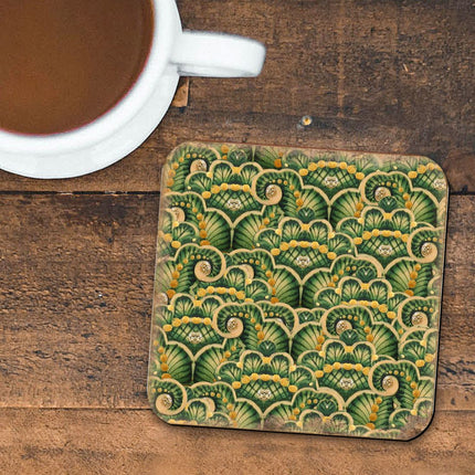 Floral Wooden Cork Coasters Gift Set of 4 by Nature Wonders - Nature Wildlife Decor  - 95021C-S4-2