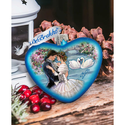 Treasure of Love Heart Glass Ornament by G. DeBrekht - Christmas Decor - 753-003-1