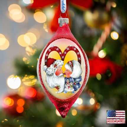 Merry Kissmas Glass Ornament by Jamie Mills-Price - Christmas Decor - 757-302-MP-0