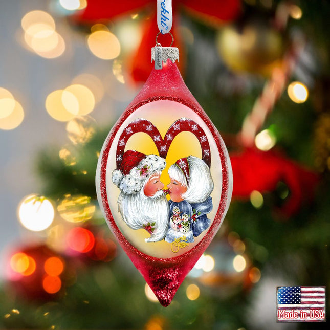 Merry Kissmas Glass Ornament by Jamie Mills-Price - Christmas Decor - 757-302-MP-0