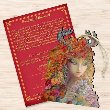 Autumn Wooden Ornaments by Josephine Wall - Thanksgiving Halloween Decor - 845611-JW-2