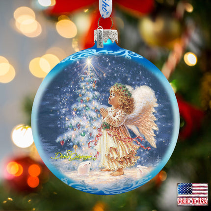 My Christmas Wish Glass Ornament by D. Gelsinger - Nativity Holiday Décor - 71113-0703-2